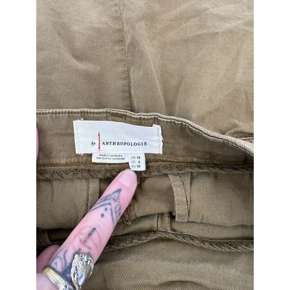 Anthropologie Olive Shorts (B51#13) - Picture 10 of 12